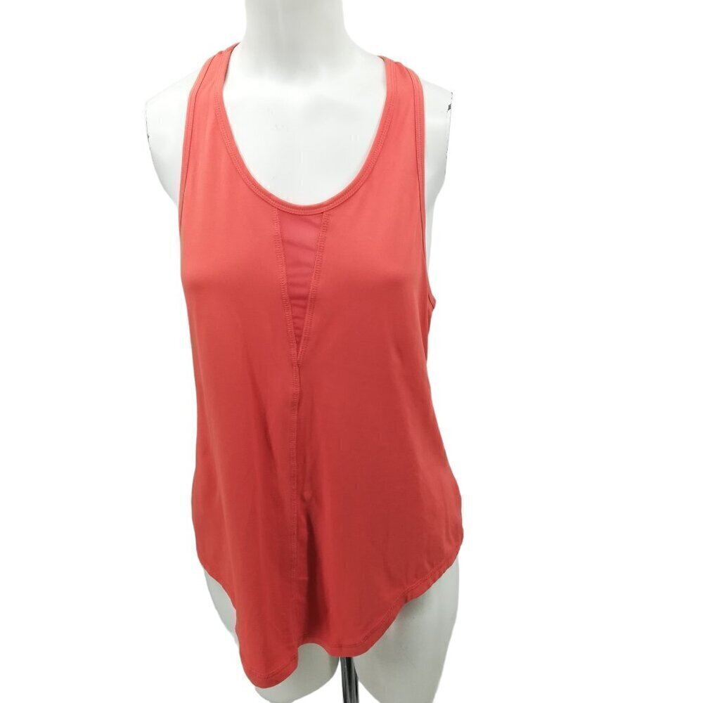 Zyia Racerback Effortless Tank Top Size XL Sheer Scoop Neck Asymmetrical Hem